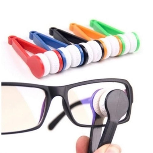 1PC Microfiber Mini Sun Glasses Eyeglass Microfiber Brush Cleaner Cleaning Spectacles Tool Clean Brush