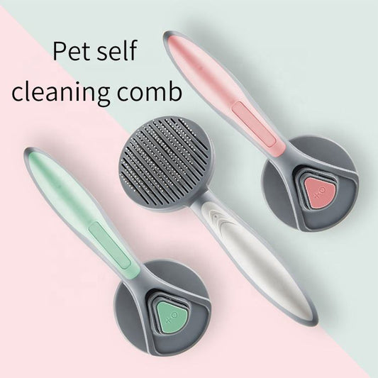 Pet Supplies Self-Cleaning Comb Cat Comb Dog Needle Comb Cat Hair Removal Comb Massage To Remove Floating Hair Brush